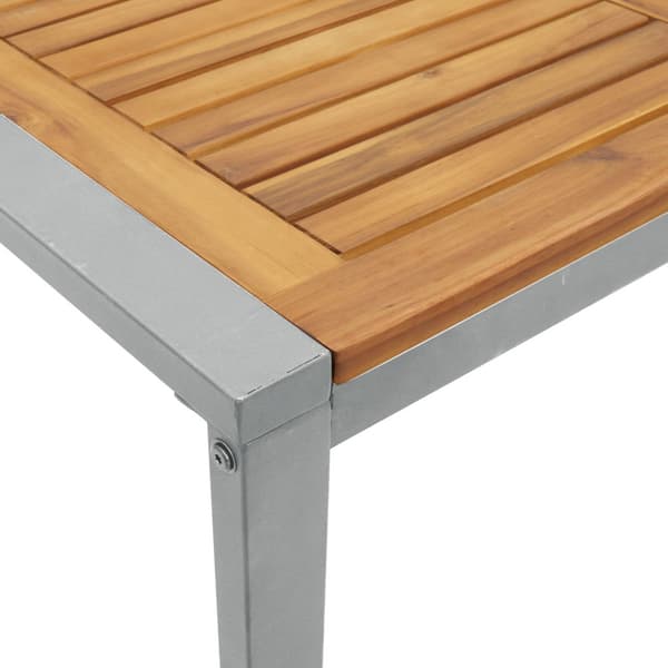 Trädgårdsmöbelset 5 pcs Grå Massivt Akaciaträ