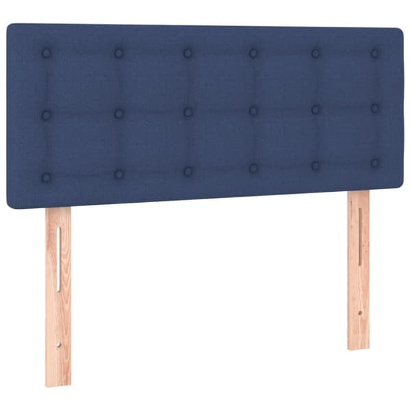 Ramsäng med madrass blå 90x190 cm tyg