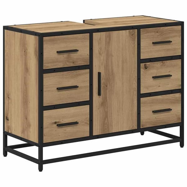Badrumsmöbelset med låda 2 pcs Artisan Ek Konstruerat trä