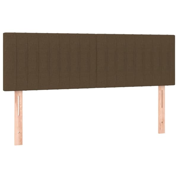Sänggavlar mörkbrun 144x5x78/88 cm tyg