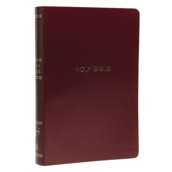 NKJV Holy Bible, Giant Print Center-Column Reference Bible, Burgundy Leather-look, 72,000+ Cross References, Red Letter, Comfort Print: New King James