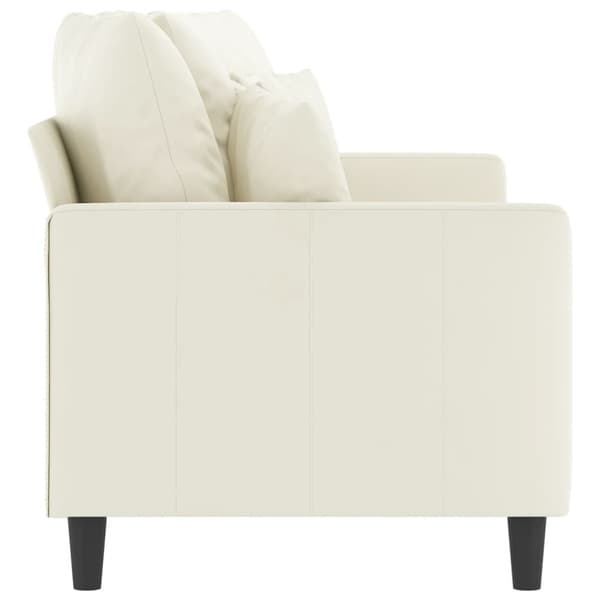 Soffa 2-sits gräddvit 140 cm sammet