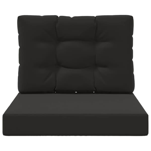 Utomhus Soffa Kudde 2 pcs Svart Polyester