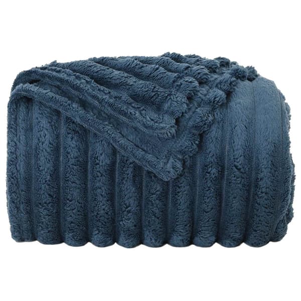 Filtar 6 pcs Mörkblå 200 x 150 cm Fleece