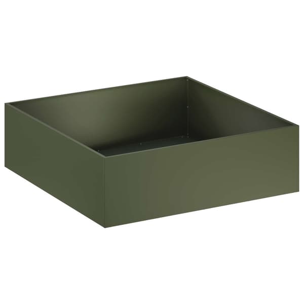 Trädgårdsplanterare 2 st Olivgrön 80 x 80 x 30 cm