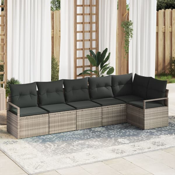 Soffset 6 pcs Ljusgrå konstrotting