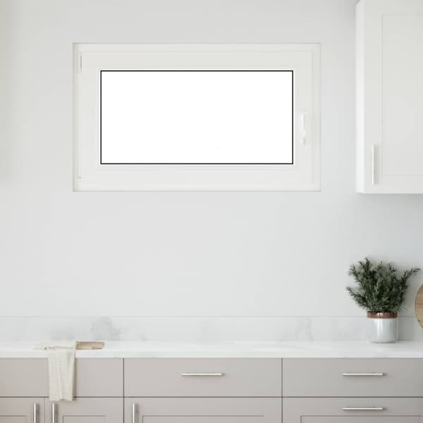 Källarfönster RISOR Vit 100 x 70 cm PVC och glas
