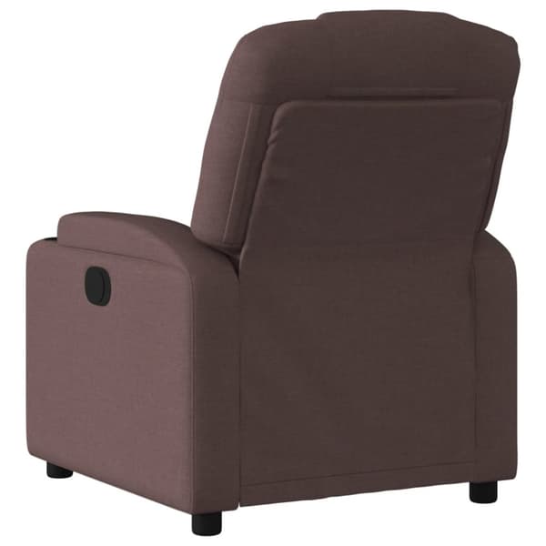 Reclinerfåtölj mörkbrun tyg