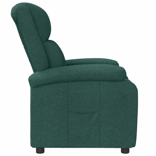 Reclinerfåtölj mörkgrön tyg