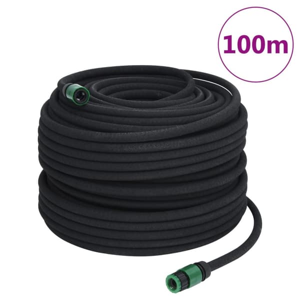 Fuktslang svart 0,6" 100 m gummi