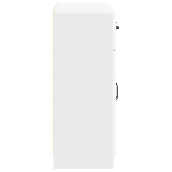 Sideboard Vit högglans 66 x 34,5 x 87 cm Konstruerat trä