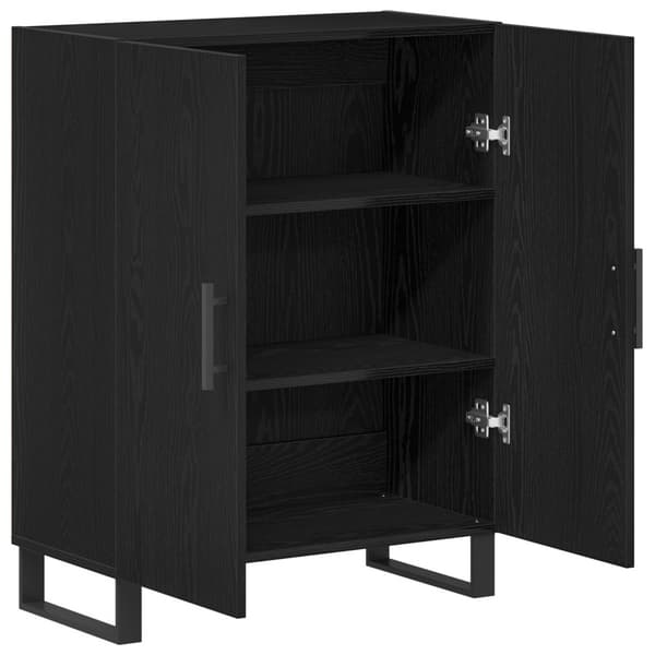 Sideboard Svart Ek 69,5 x 34 x 90 cm Konstruerat trä