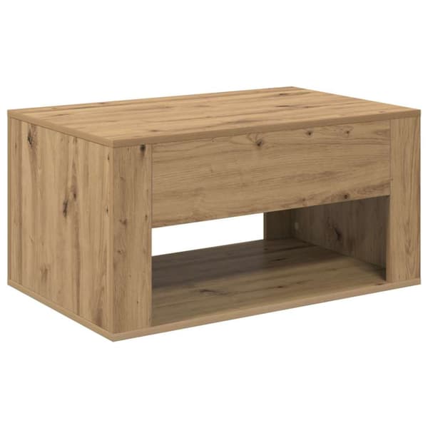 Kaffeebord med låda Artisan Ek 80 x 50 x 40 cm Konstruerat trä