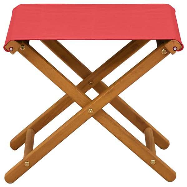 Deck Chair 2 pcs Massiv Eukalyptus Trä Röd