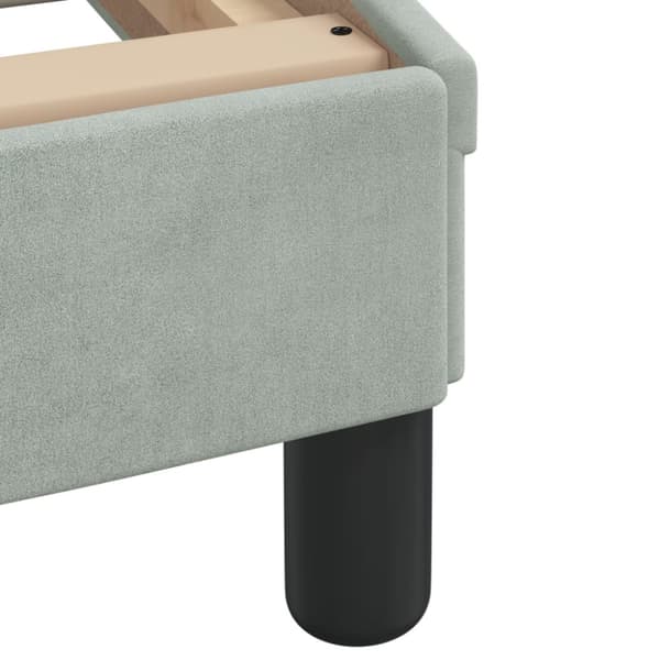 Bed Frame without Mattress Light Grey 160x200 cm Velvet