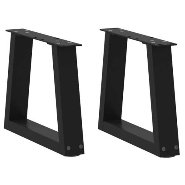Soffbordsben V-formade 2 st svarta 40x(30-31,3) cm stål