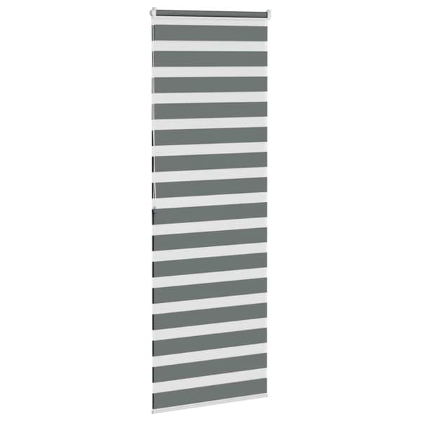 Rullgardin zebra mörkgrå 90x200 cm tyg bredd 85,9 cm polyester
