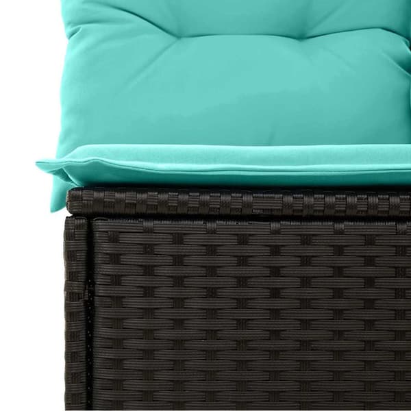 Trädgårdsoffset 6 st Svart Poly rattan