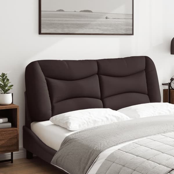 Headboard Cushion "Hvar" Dark Brown 120 cm Fabric