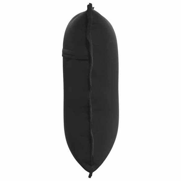 Ryggkudde Svart 60 x 50 cm Kordread tyg