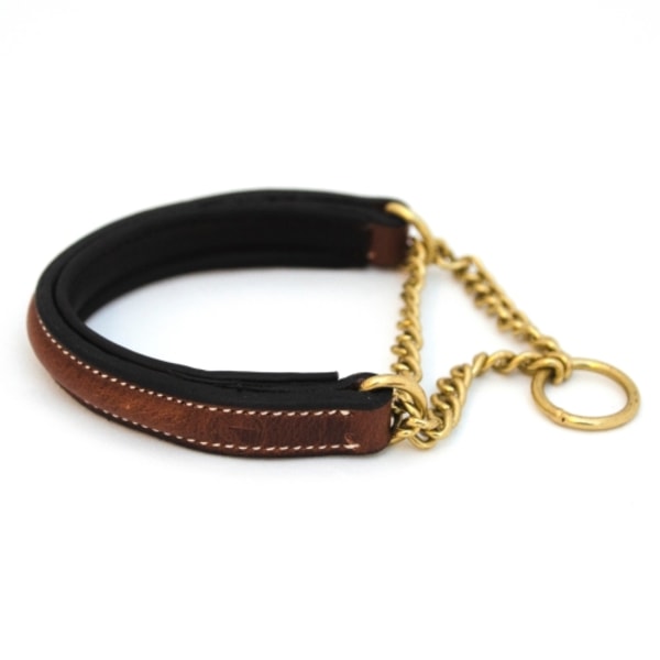 Asti Hundhalsband Halvstryp Brun 30cm