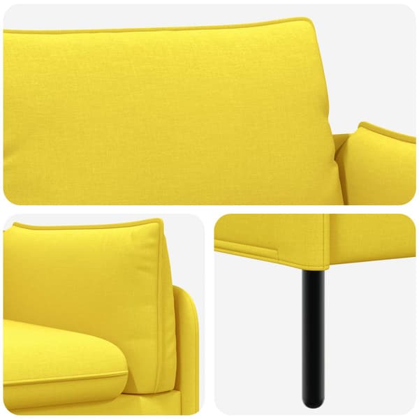 2-sits soffa Ljusgul 188 x 81 x 89 cm Tyg