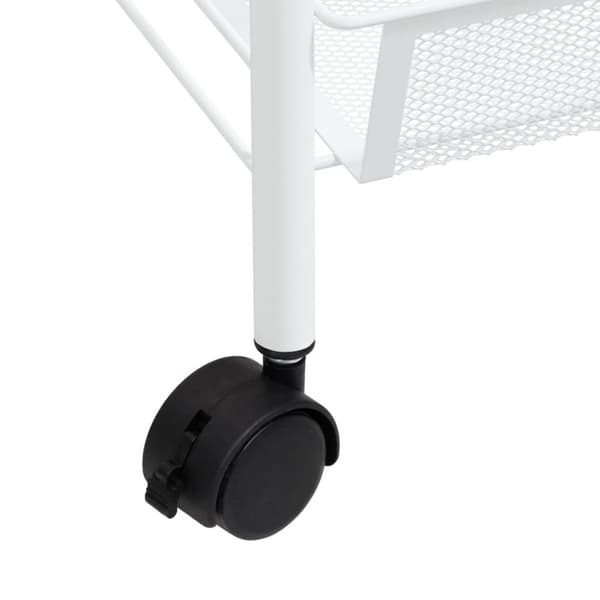 Rullvagn 5 våningar vit 46x26x105 cm järn