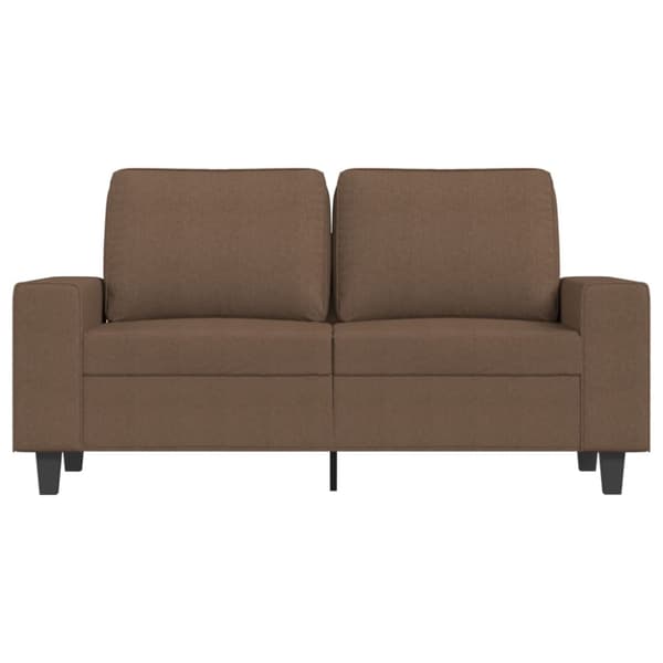 2-sitssoffa brun 120 cm tyg