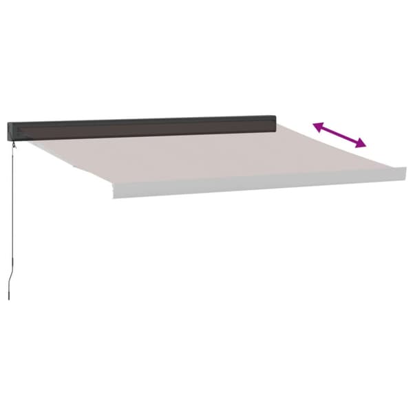 Markis manuellt infällbar 350x250 cm brun