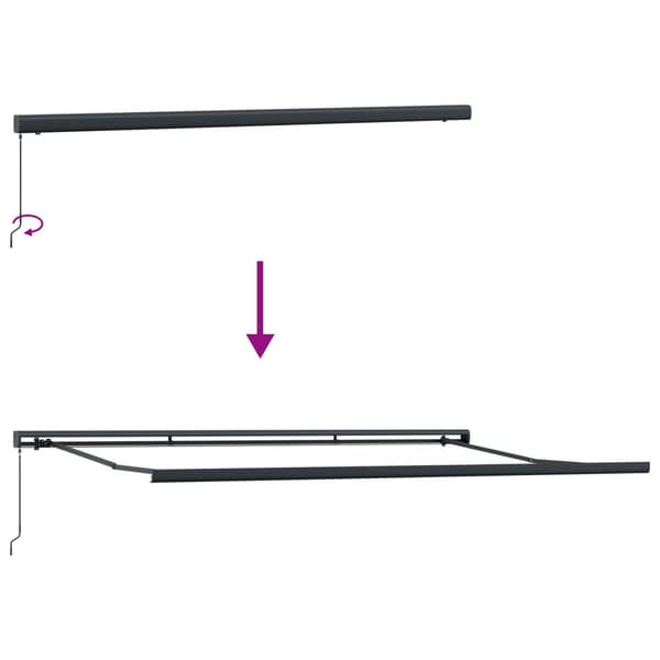 Utfällbar markis Orange och Svart 400 × 300 cm