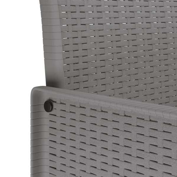 Trädgård Stol 2 pcs Ljusgrå 53 x 49 x 85 cm Polypropylen