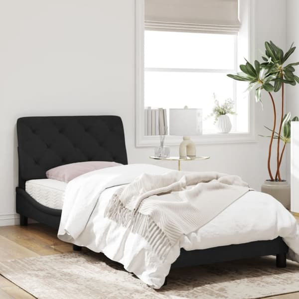 Bed Frame without Mattress Black 80x200 cm Velvet