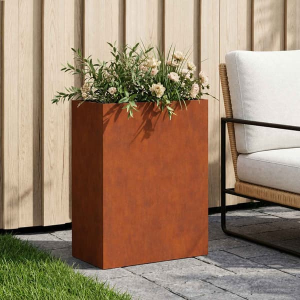 Trädgårdsplanterare Rostig 40 x 20 x 40 cm Väderbeständig stål