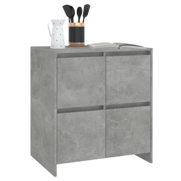 Skänkar 2 st betonggrå 70x41x75 cm konstruerat trä