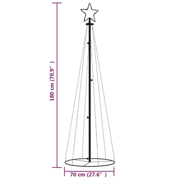 Julgranskon kallvit 108 LEDs 70x180 cm
