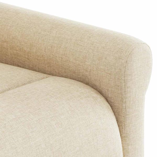 Reclinerfåtölj gräddvit tyg