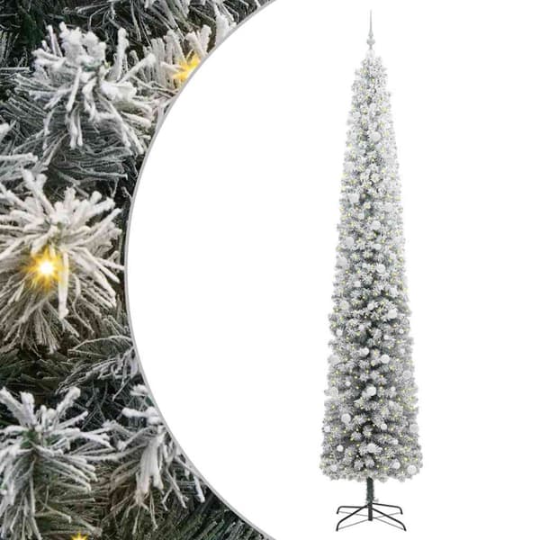Konstgjord julgran Grön 270 cm PVC och stål och plast