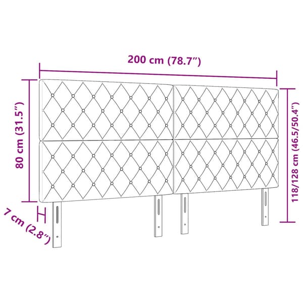 Huvudgavel Mörkblå 200 cm Sammet