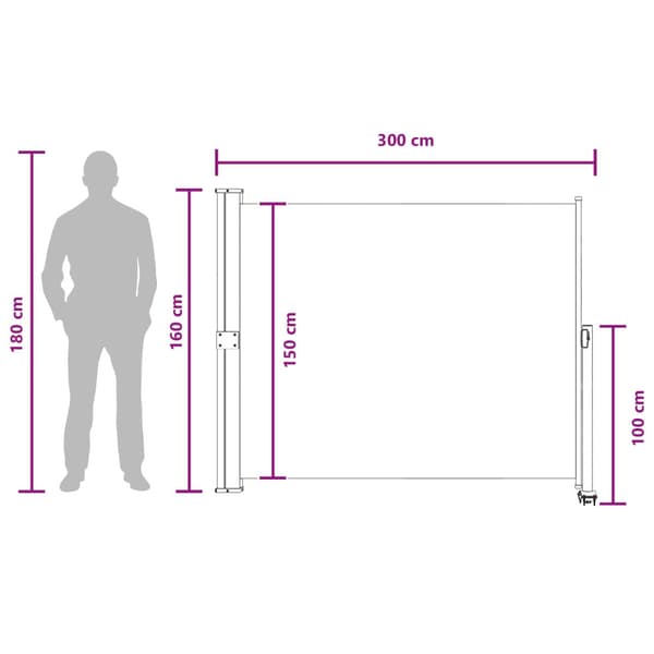Sido Markis Antracit 300 x 160 cm