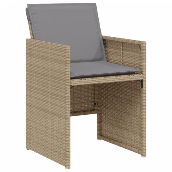 Bistrogrupp med dynor 3 delar mixbeige konstrotting