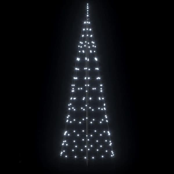LED Julgran 250 cm 390 LED-lampor Kallvit Stål Kallvit