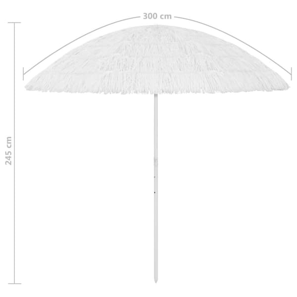 Strandparasoll Hawaii vit 300 cm