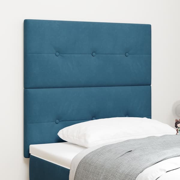 Huvudgavel Mörkblå 90 cm Sammet