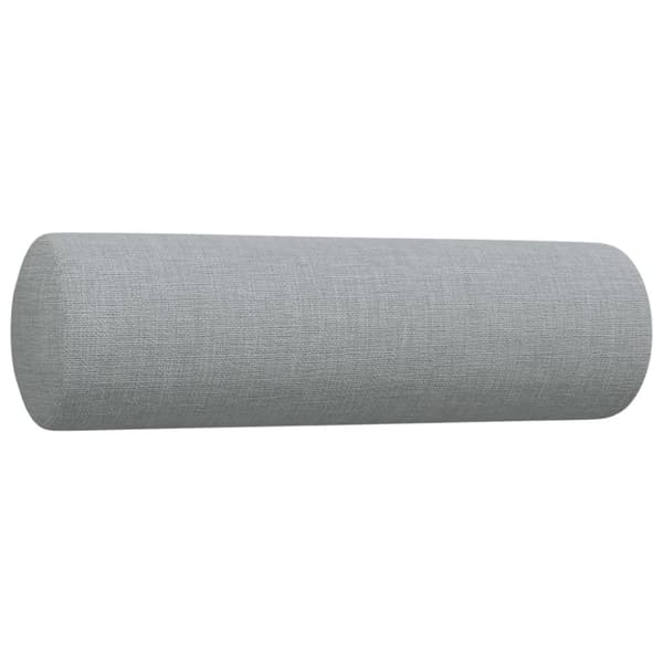 Soffgrupp med pall&kuddar 4 delar ljusgrå tyg