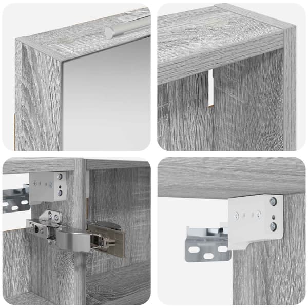 Badrumsskåpsset 3 st 120 x 10,5 x 60,5 cm Konstruerat trä