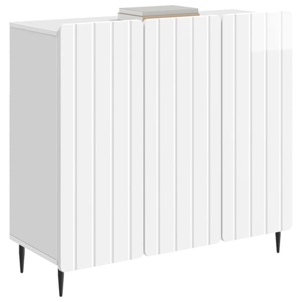 Sideboard Vit högglans 89 x 34,5 x 82 cm Konstruerat trä