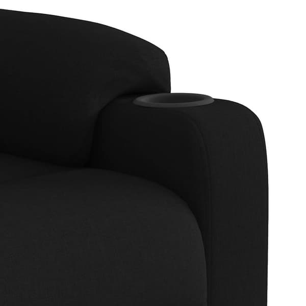 Massagefåtölj svart tyg