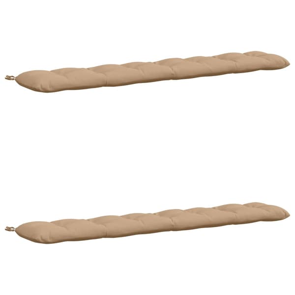 Bänk Kuddar VIANEN 2 st 100% Polyester Sand 200 x 30 x 12 cm