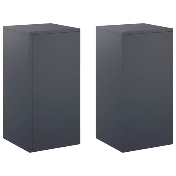 Växtställ 2 pcs Antracit 30 x 30 x 60 cm Galvaniserat stål