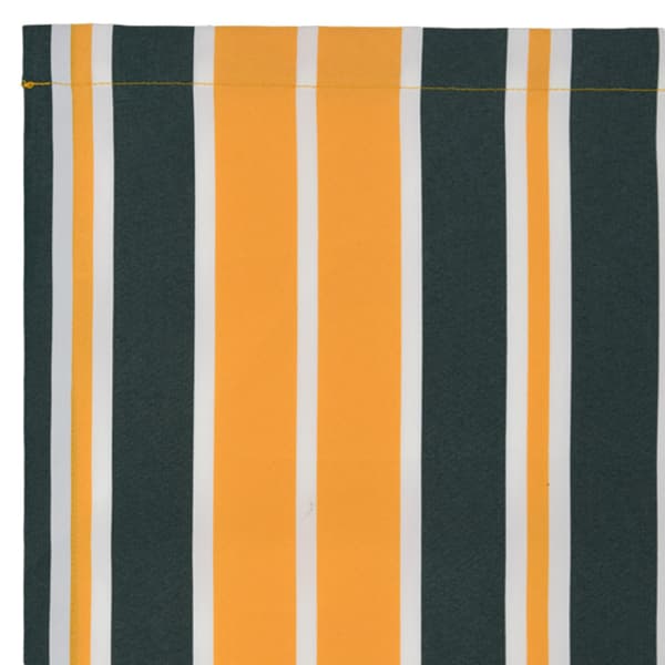 Utfällbar markis Grön och Vit 400 × 350 cm Polyester och metall